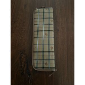 Vintage 1990's Plaid Nova Check Equestrian Travel Tie Case